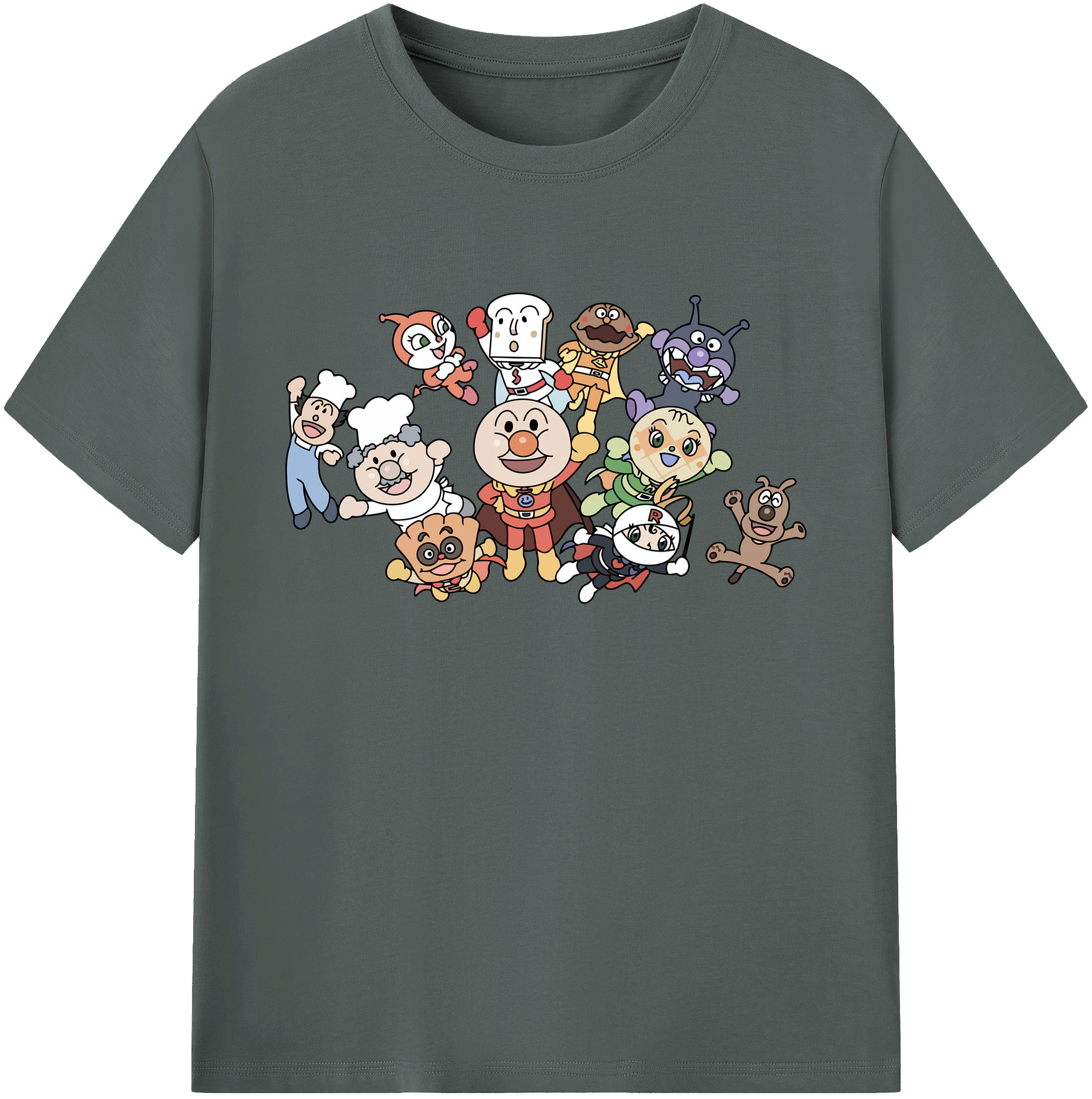（画像用） アンパンマン Anpanman 綿100％ メンズ半袖Tシャツ｜肌触りやわらか＆通気性